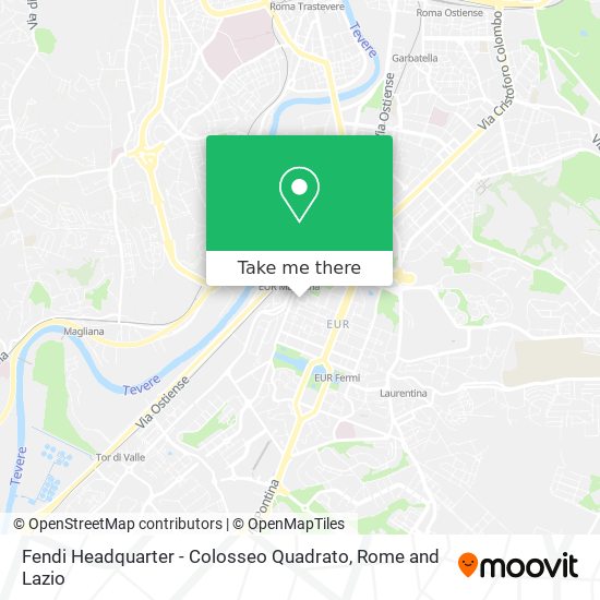 Fendi Headquarter - Colosseo Quadrato map