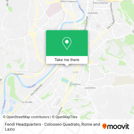 Fendi Headquarters - Colosseo Quadrato map