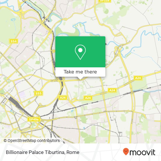 Billionaire Palace Tiburtina map