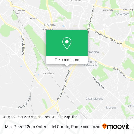 Mini Pizza 22cm Osteria del Curato map