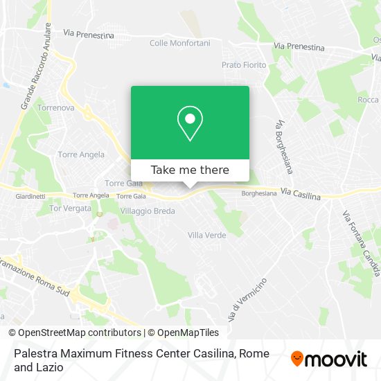 Palestra Maximum Fitness Center Casilina map