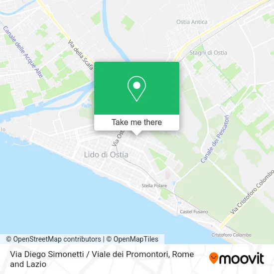 Via Diego Simonetti / Viale dei Promontori map