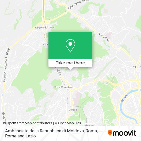 Ambasciata della Repubblica di Moldova, Roma map