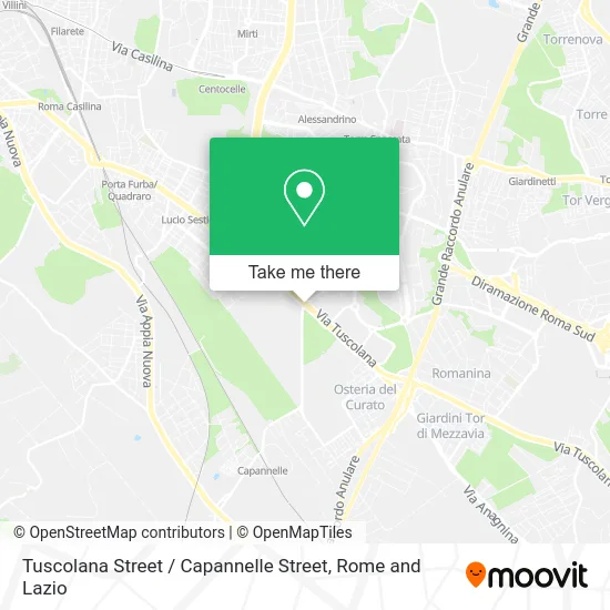 Tuscolana Street / Capannelle Street map
