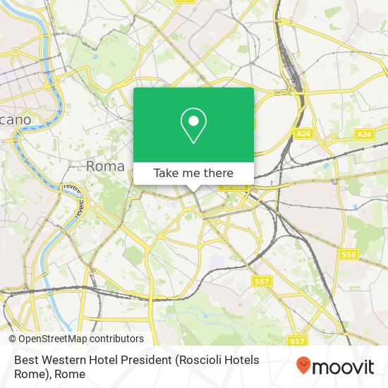 Best Western Hotel President (Roscioli Hotels Rome) map