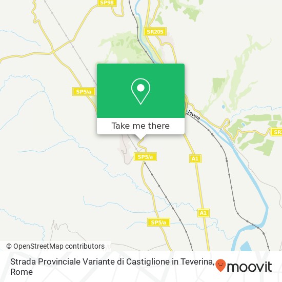 Strada Provinciale Variante di Castiglione in Teverina map