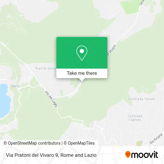 Via Pratoni del Vivaro 9 map