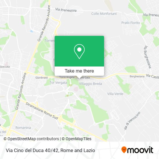 Via Cino del Duca 40/42 map
