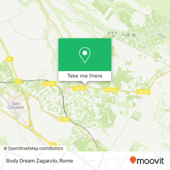 Body Dream Zagarolo map