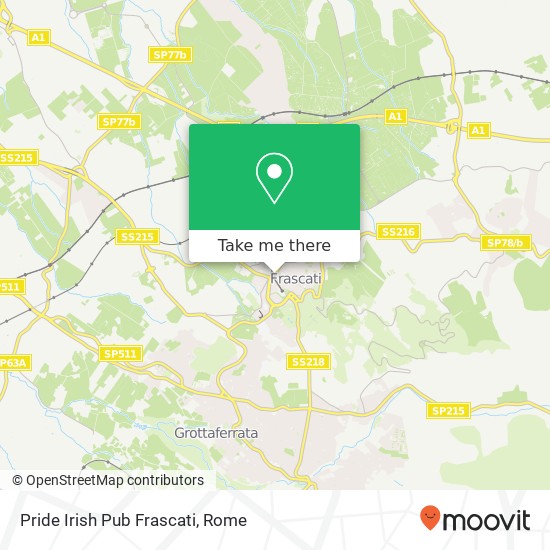 Pride Irish Pub Frascati map