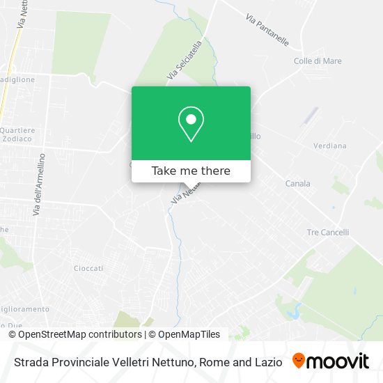 Strada Provinciale Velletri Nettuno map