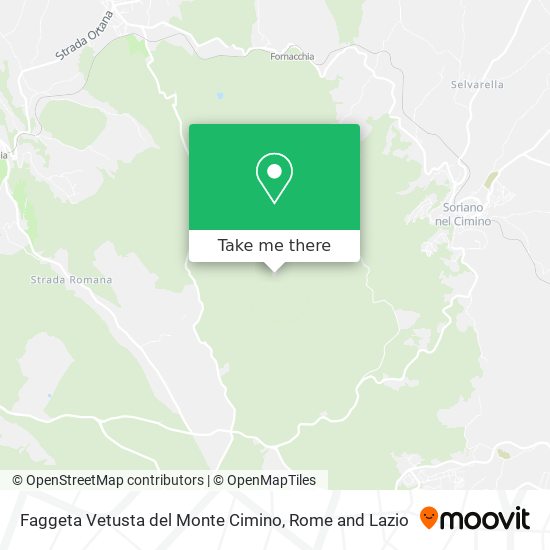 Faggeta Vetusta del Monte Cimino map