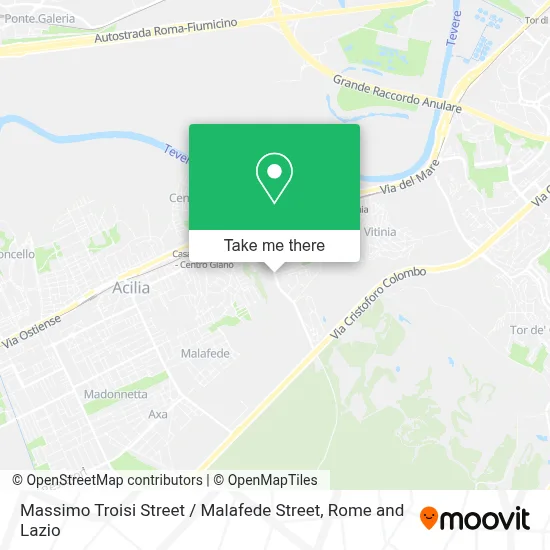 Massimo Troisi Street / Malafede Street map