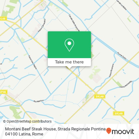 Montani Beef Steak House, Strada Regionale Pontina 04100 Latina map