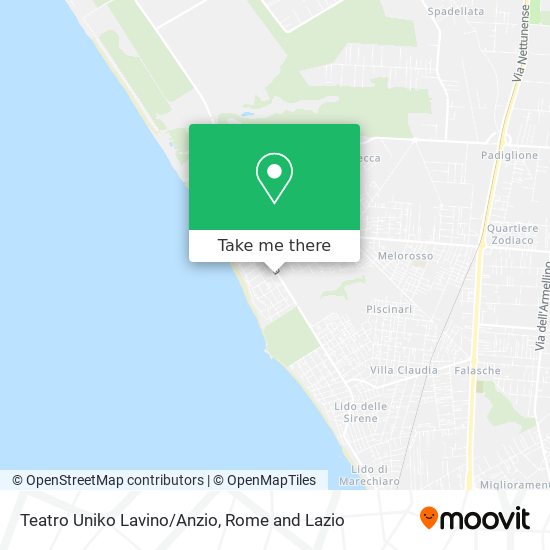 Teatro Uniko Lavino/Anzio map