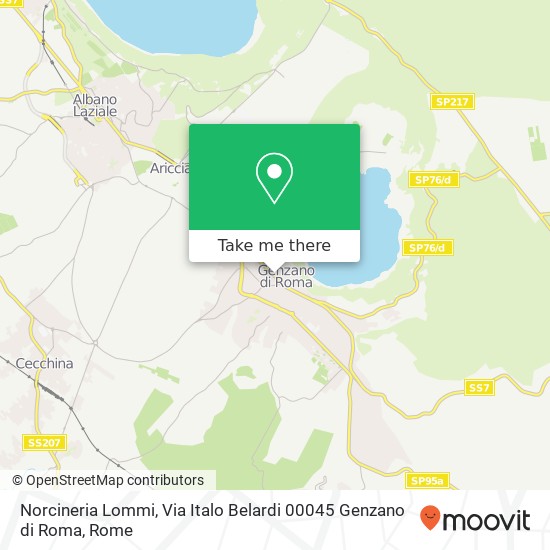 Norcineria Lommi, Via Italo Belardi 00045 Genzano di Roma map