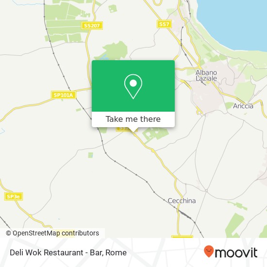 Deli Wok Restaurant - Bar, Via Nettunense 00072 Ariccia map