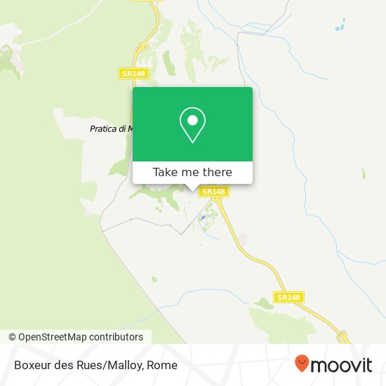 Boxeur des Rues / Malloy, Via del Ponte di Piscina Cupa 00128 Roma map