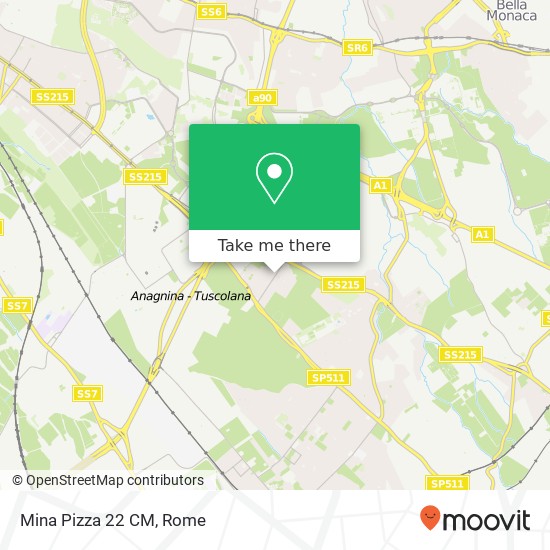 Mina Pizza 22 CM, Via Gasperina, 201 00173 Roma map