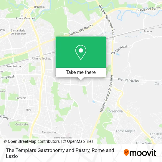 The Templars Gastronomy and Pastry map