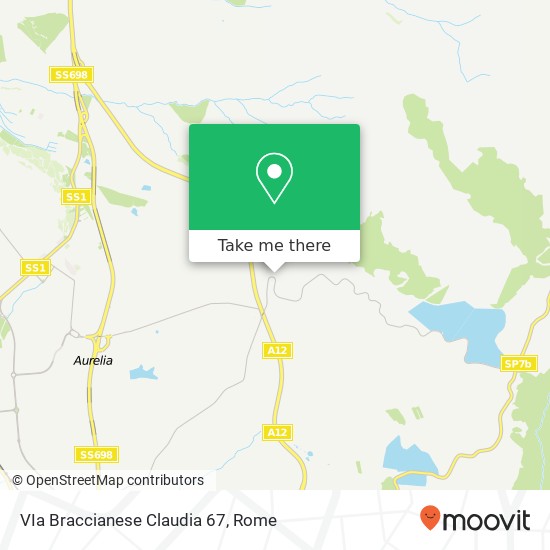 VIa Braccianese Claudia 67 map