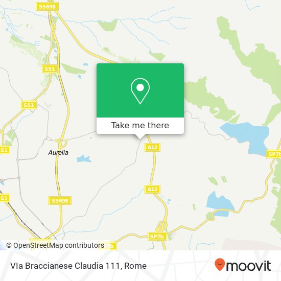 VIa Braccianese Claudia 111 map