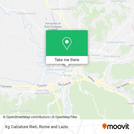 Xg Calzature Rieti map