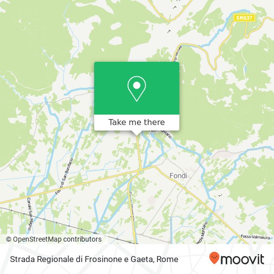 Strada Regionale di Frosinone e Gaeta map