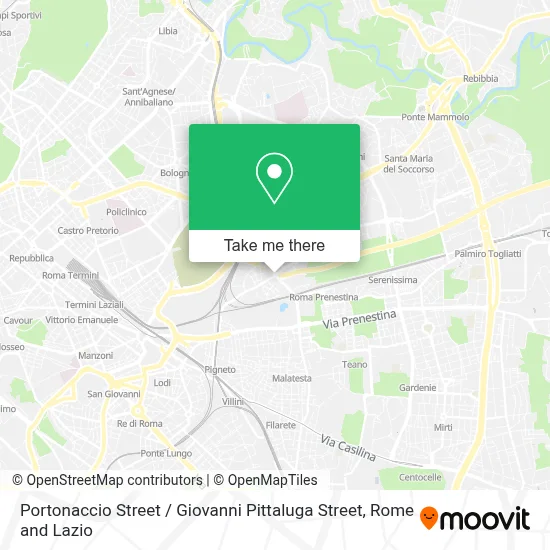Portonaccio Street / Giovanni Pittaluga Street map