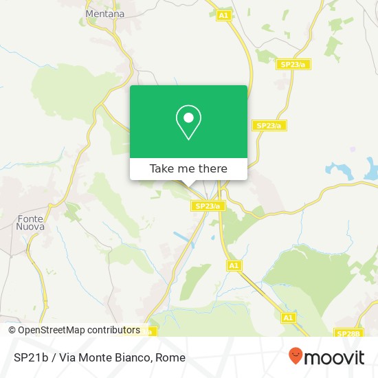 SP21b / Via Monte Bianco map