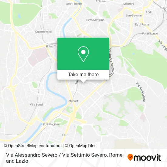 Via Alessandro Severo / Via Settimio Severo map