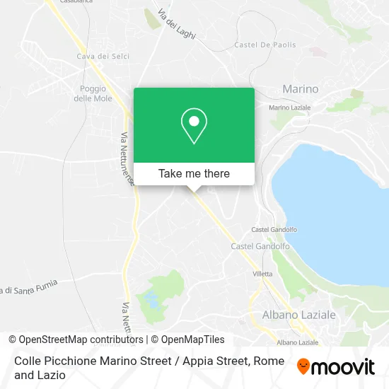 Colle Picchione Marino Street / Appia Street map