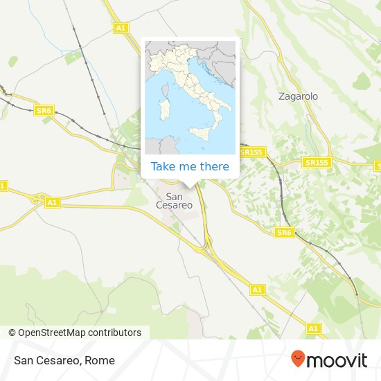 San Cesareo map