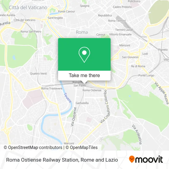 Rome Ostiense Railway Station map