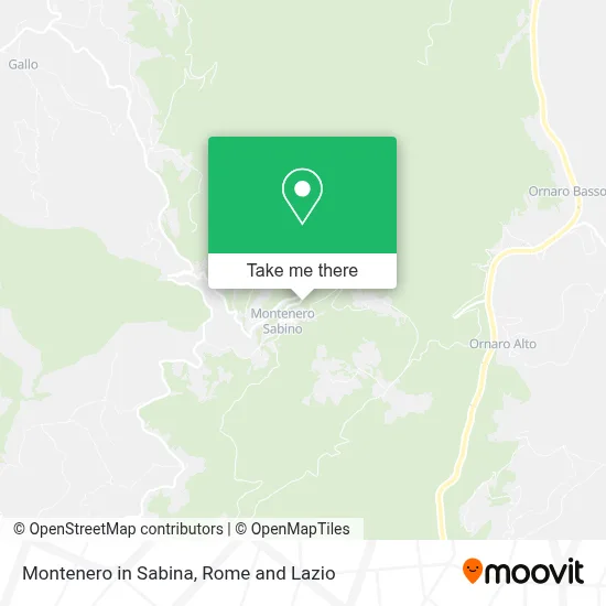 Montenero in Sabina map