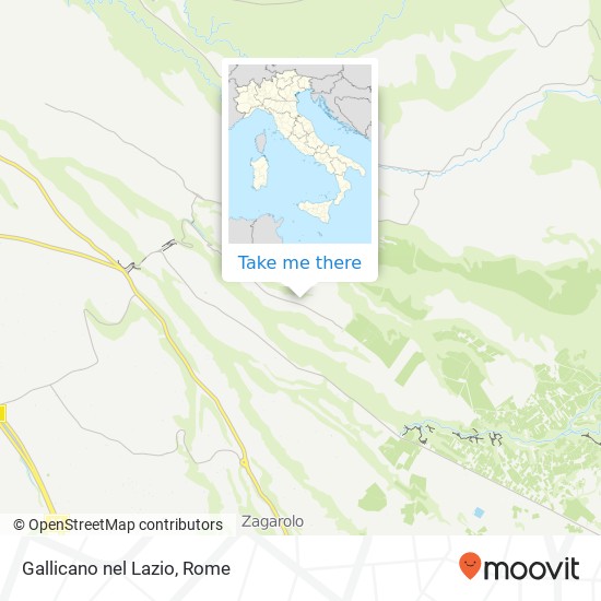 Gallicano nel Lazio map