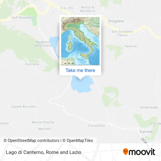 Canterno Lake map