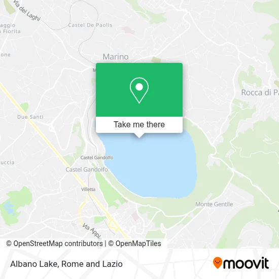 Albano Lake map