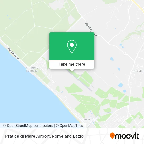 Pratica di Mare Airport map