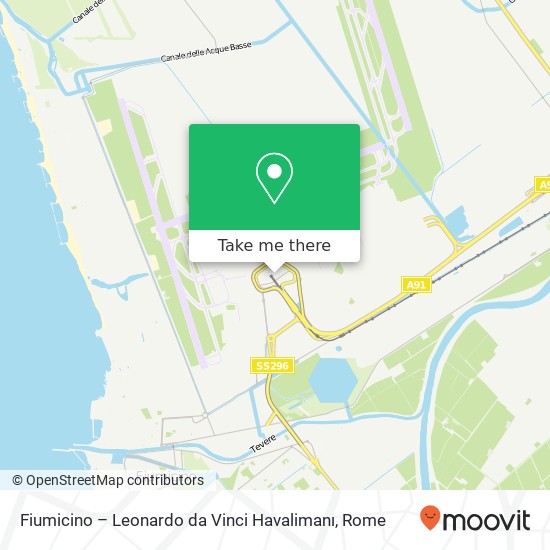 Fiumicino – Leonardo da Vinci Havalimanı map