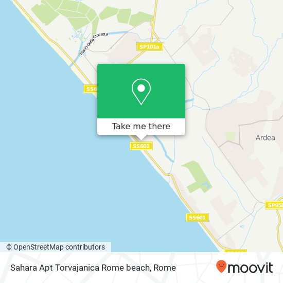 Sahara Apt Torvajanica Rome beach map