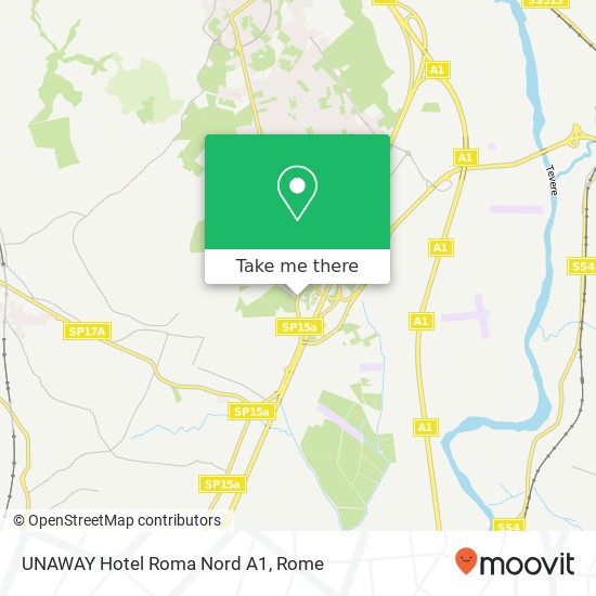 UNAWAY Hotel Roma Nord A1 map