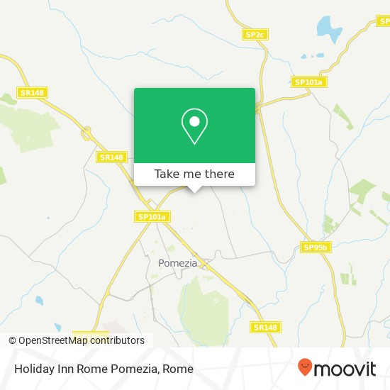 Holiday Inn Rome Pomezia map