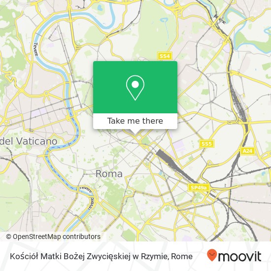 Kościół Matki Bożej Zwycięskiej w Rzymie map