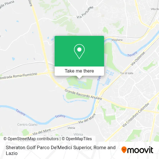 Sheraton Golf Parco De'Medici Superior map