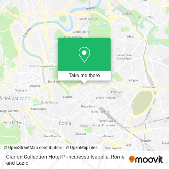 Clarion Collection Hotel Principessa Isabella map