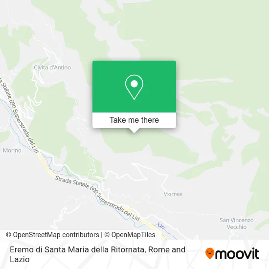 Hermitage of Santa Maria della Ritornata map