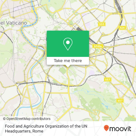 Food and Agriculture Organization of the UN Headquarters map