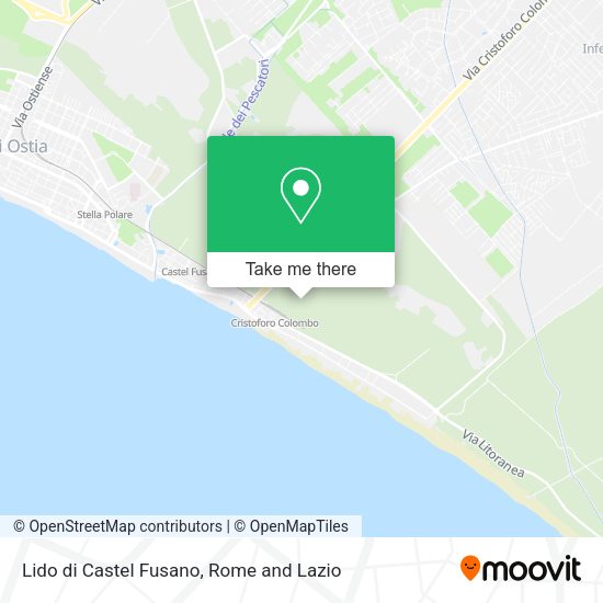 Lido di Castel Fusano map