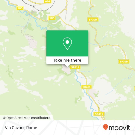 Via Cavour map